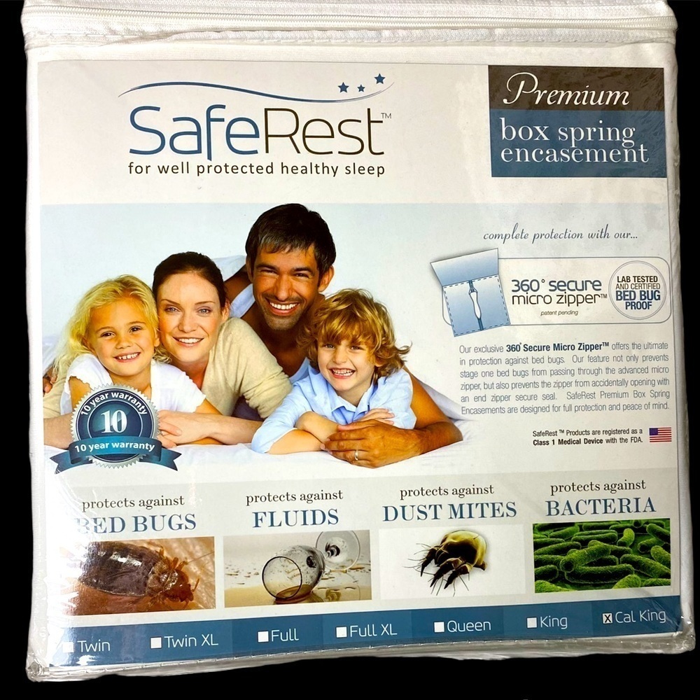 SAFEREST~Premium CAL.KING Box Spring Encasement